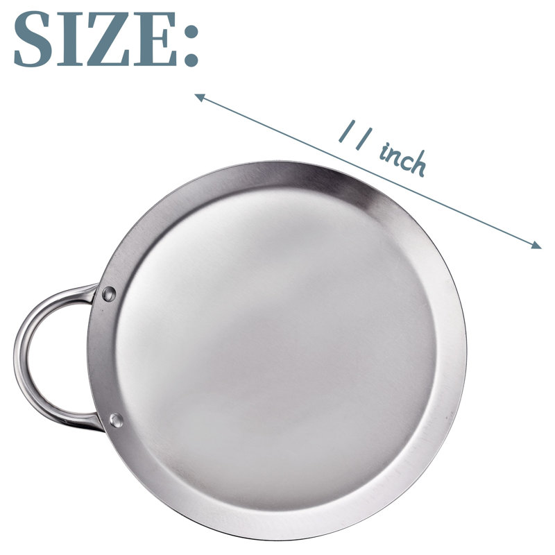 Plaque chauffante ronde en acier inoxydable ARC, 11"
