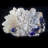 Azurite on Quartz Rosette - Zoila Mine, Mexico