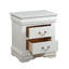 Table de chevet traditionnelle en bois blanc avec 2 tiroirs pour les meubles de chambre à coucher-327725931