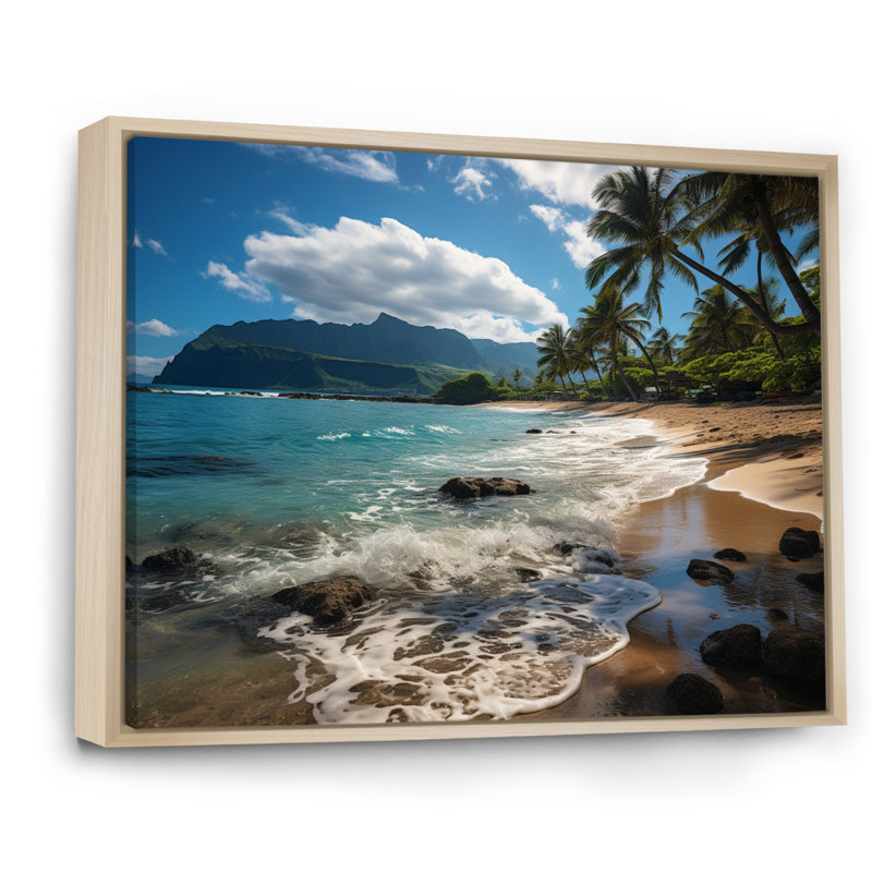 Aloha Tropical Dreamscape II - Maui, impressions encadrées, H 16 po x l 32 po x P 1 po, Cadre naturel flottant