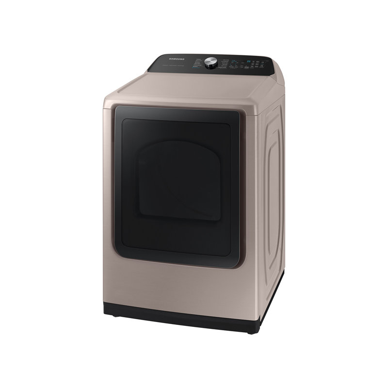 Samsung 7.4 cu. ft. Smart Dryer with Steam Sanitize+, Champagne, Gas