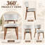 Chaises de salle à manger Devleta en velours, chaises capitonnées de style Mid-Century avec pieds en métal-250988476