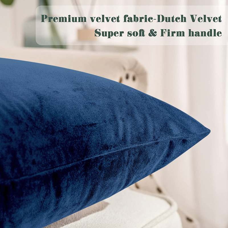 Velvet Scatter Cushion Cover, Blue