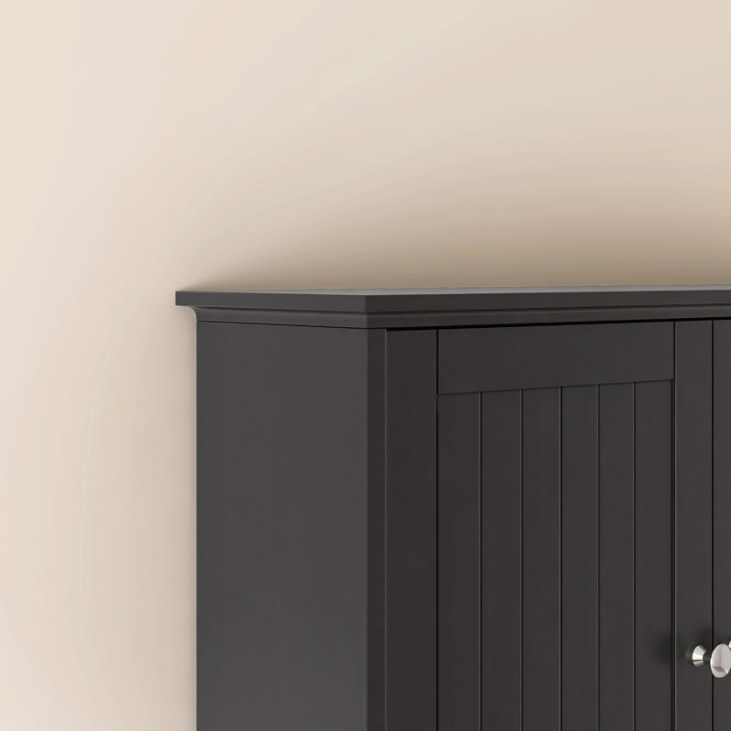 Armoire à pharmacie murale avec tablettes réglables 26 po Red Barrel Studio®, Noir mat