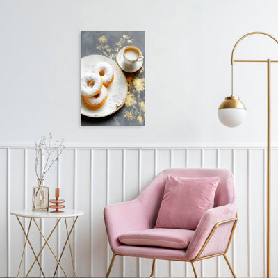 «Elegant Donuts And Coffee», art mural contemporain classique élégant