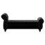 Banc en velours de chambre 64,5 "avec rangement amovible - Fauteuil inclinable moderne noir