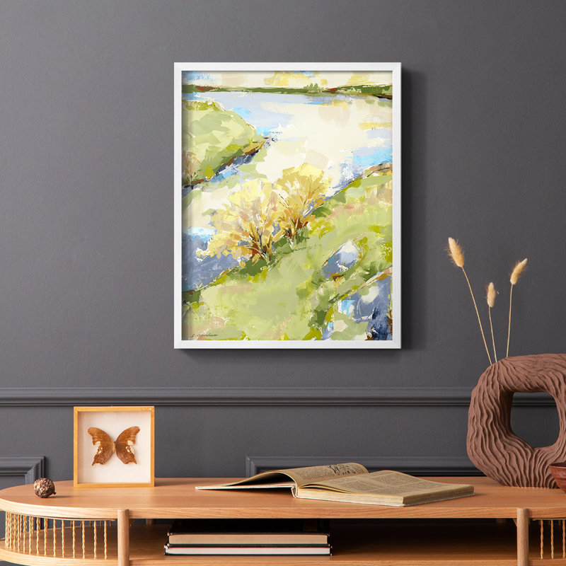 Reproduction encadrée Airy II - bois massif, Blanc, H 28 po x l 22 po
