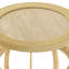 Table basse ronde vintage en bois massif de 91 cm (35,85 po), pieds incurvés, style rustique côtier, pieds pour une stabilité optimale