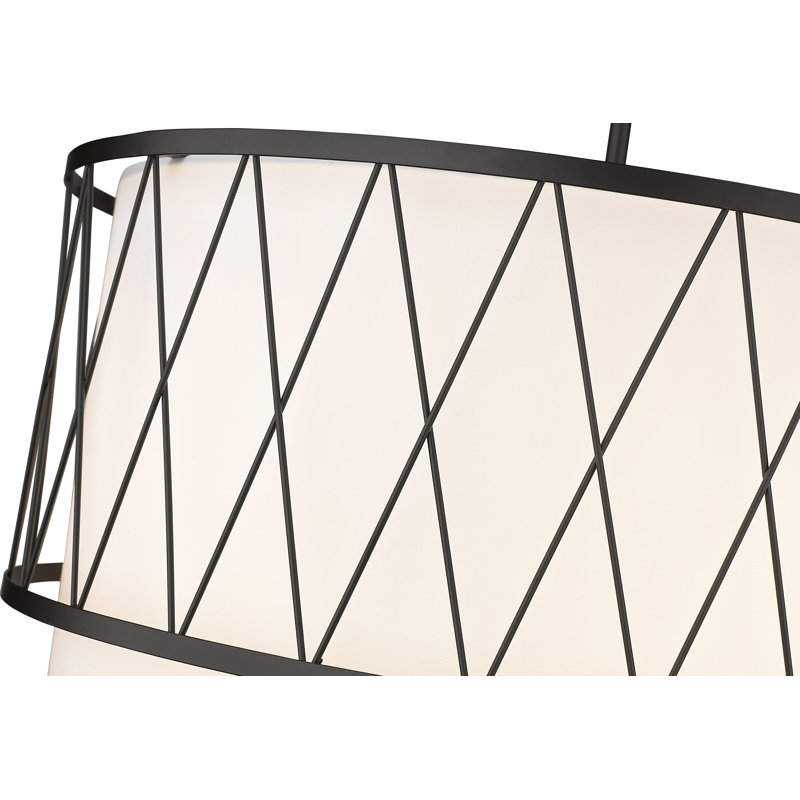 Luminaire suspendu 4 lumières Dalton, Noir mat