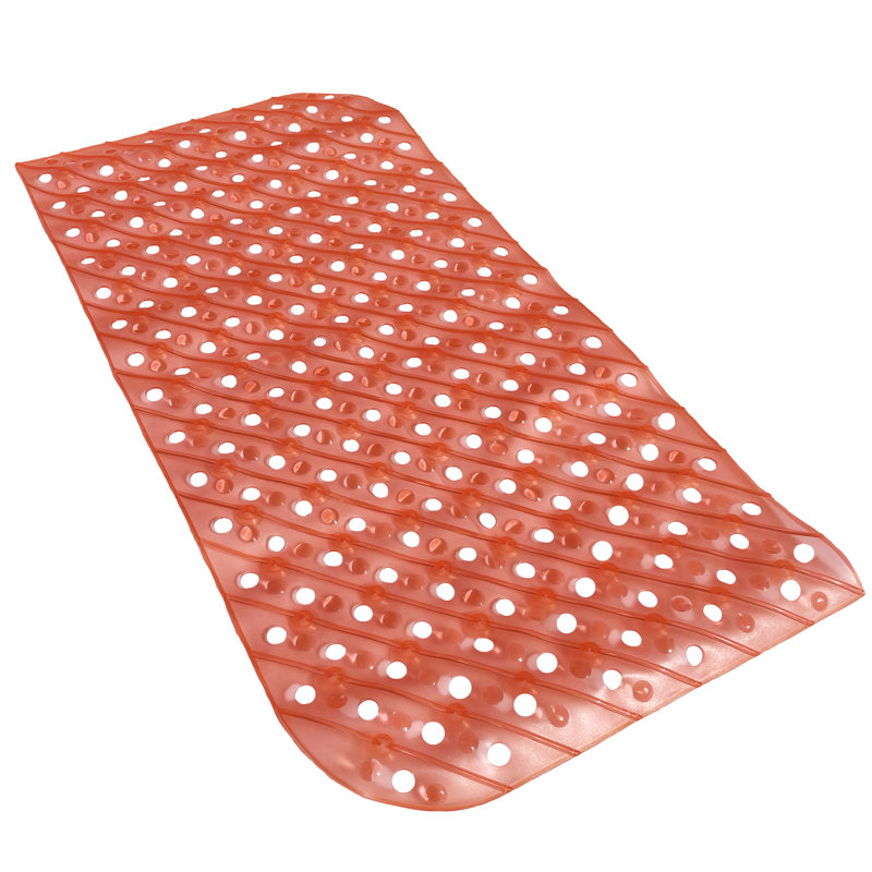 Tapis de douche à pois Aariketh, Orange