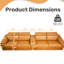 Canapé d'angle 5 pièces en cuir orange avec fonction relax électrique et rangement intégré, confortable pour le salon, design minimaliste moderne, rembourrage en coton technique
