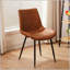 Chaise de salle à manger en similicuir avec structure en métal robuste - ensemble de 4
