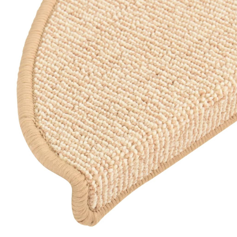 Beaty Non-Slip Stair Tread, Cream, Semi-Circle 17cm x 56cm