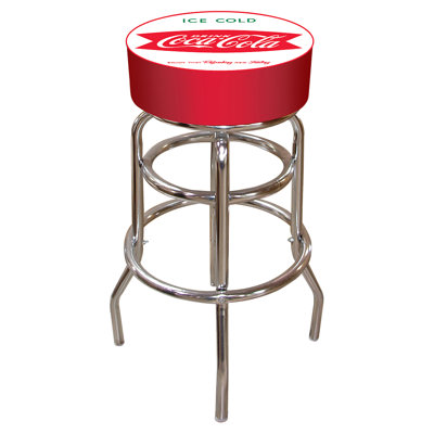 Swivel Upholstered Counter Stool with Metal Frame