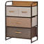 Commode de rangement autoportante, tour de rangement à 3 niveaux, unité de rangement chic