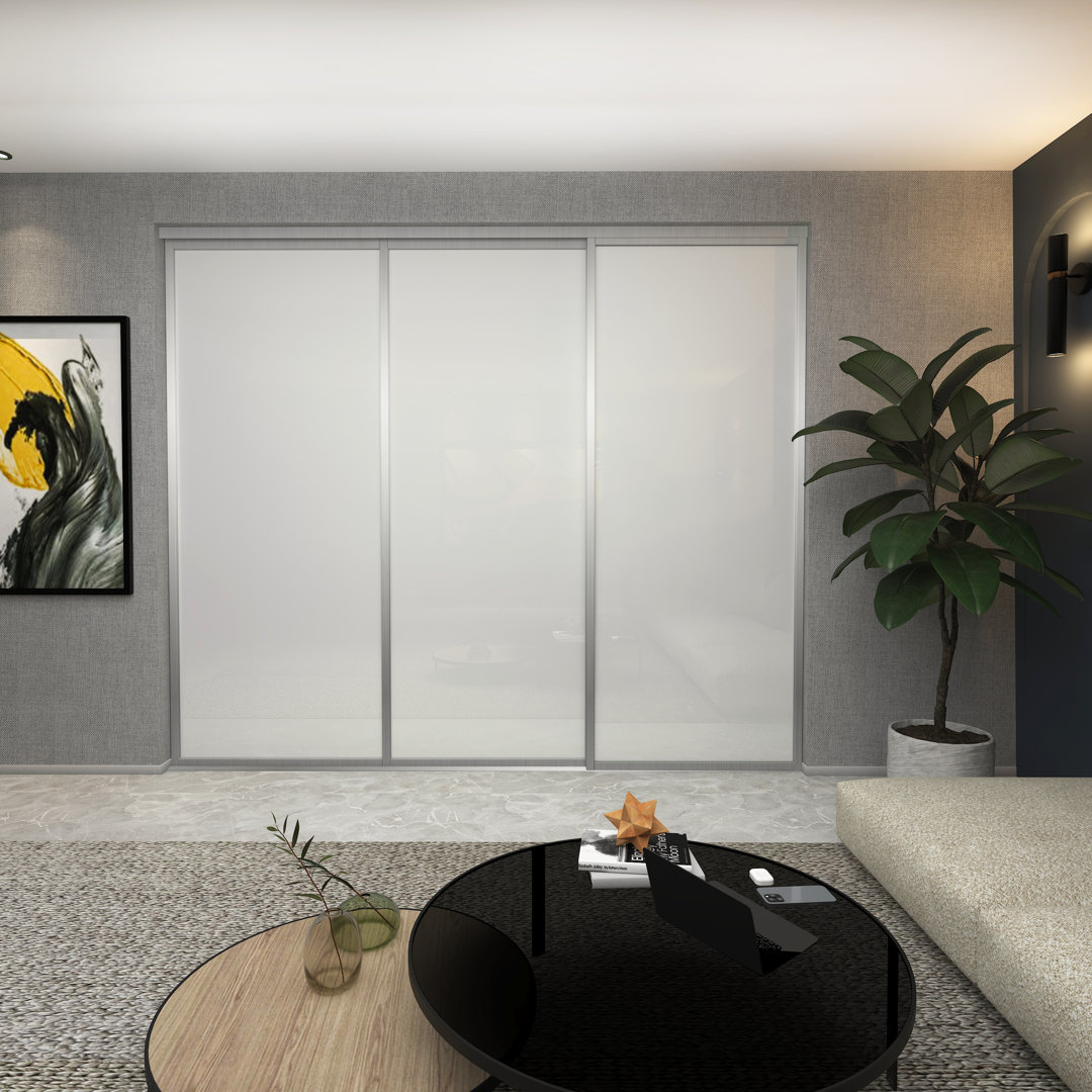 3 Panel Frosted Glass Sliding Closet Doors22 