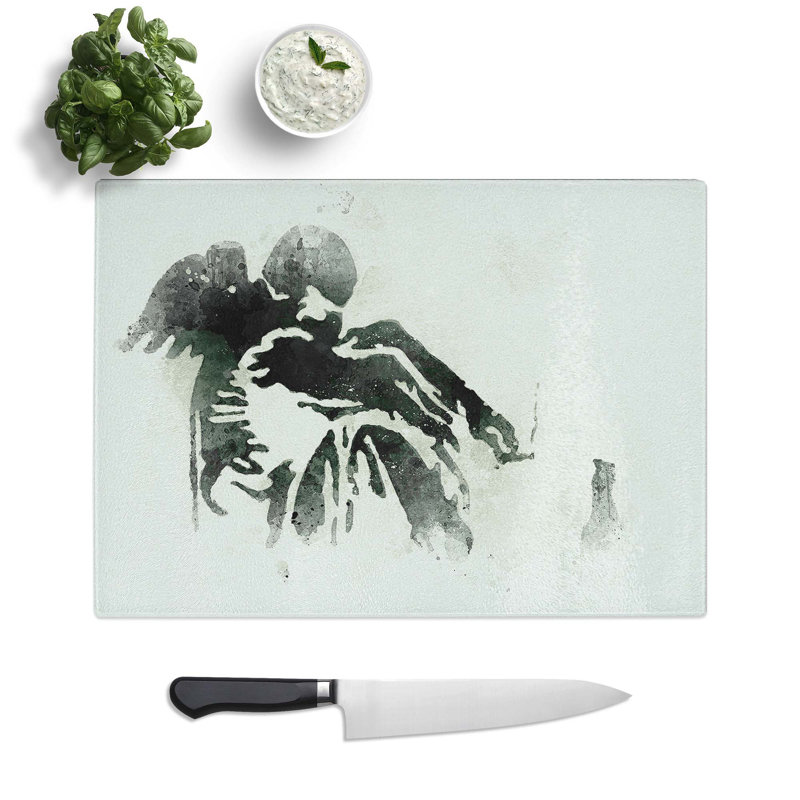 Glass Drunken Angel by Banksy Chopping Board, 39 cm W x 28.5 cm L
