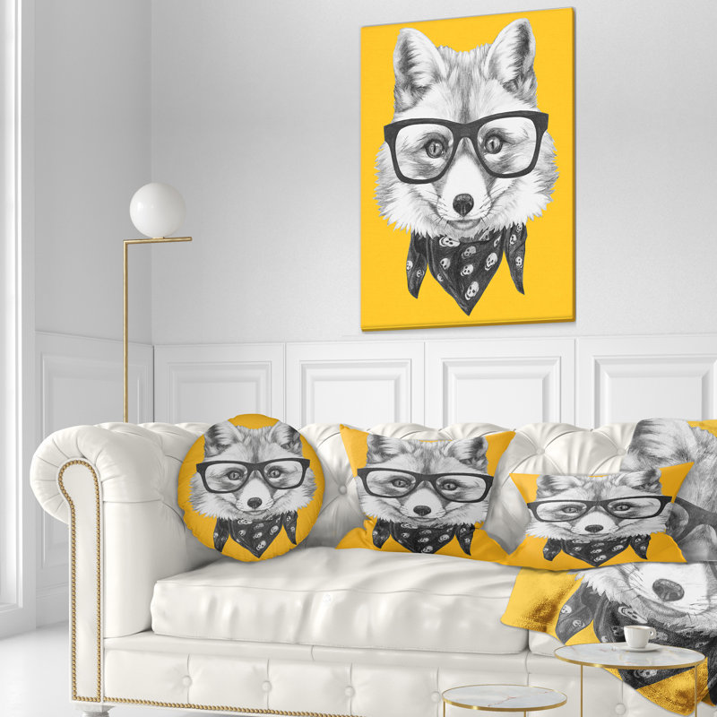 Coussin lombaire à verres amusant animaux