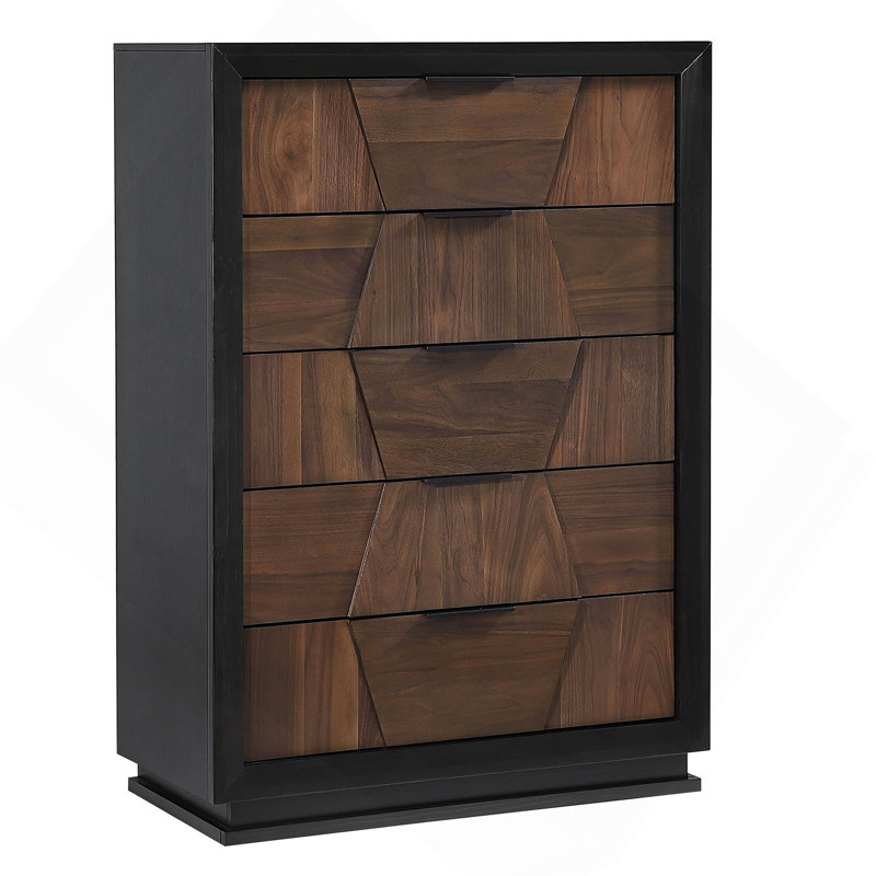 Traditional Style 5-Drawer Chest Made With Wood