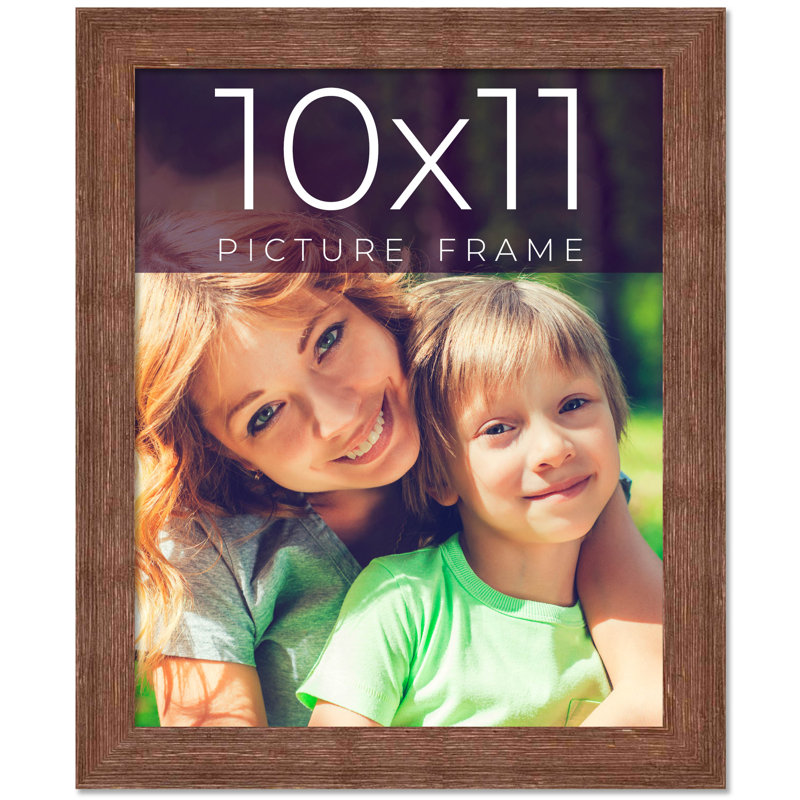 Cadre photo en bois massif Matiza, Brun, 10 po x 11 po