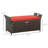 27 Gallon Patio Storage Bench, Red, With Handles And Cushion, Outdoor Pe For A Stylish Setting Red Bench Made Of Cozy