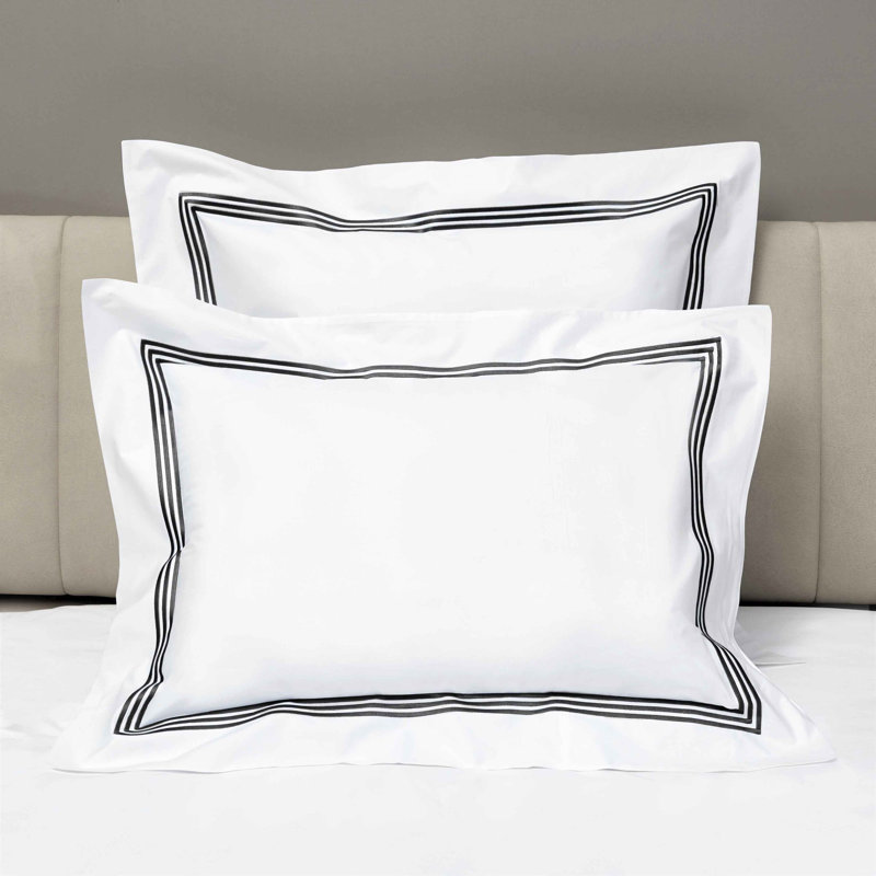 Platinum Sham, Standard Sham, White/Black