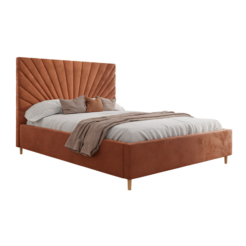 Ahu Upholstered Storage Bed, 140 x 200cm, Red