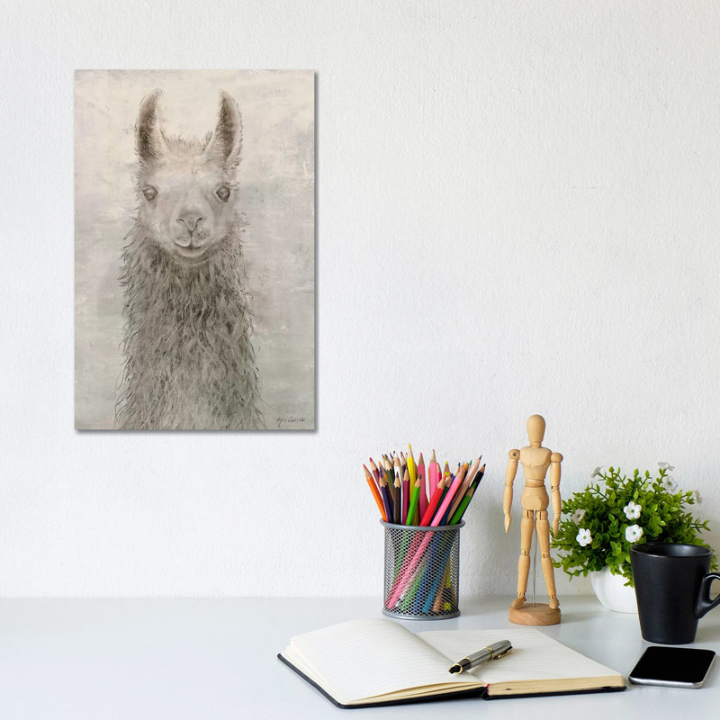 Llama Portrait by Marie Elaine Cusson - Wrapped Canvas Print, 30.48cm H x 20.32cm W x 1.91cm D