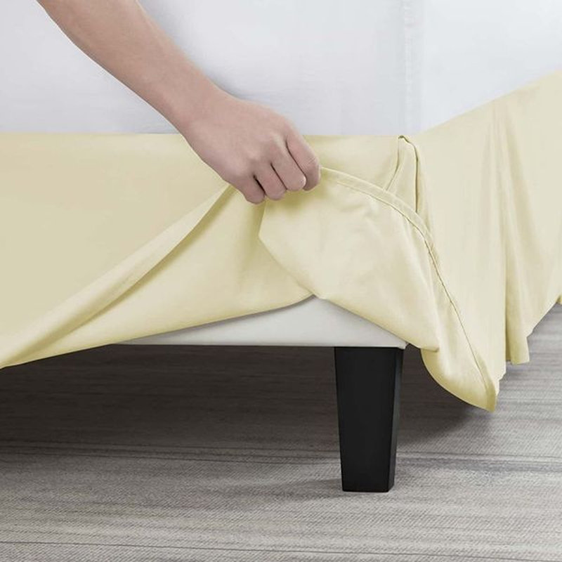 Luxury Pleated 14" Bed Skirt, Vanilla Yellow, Full XL