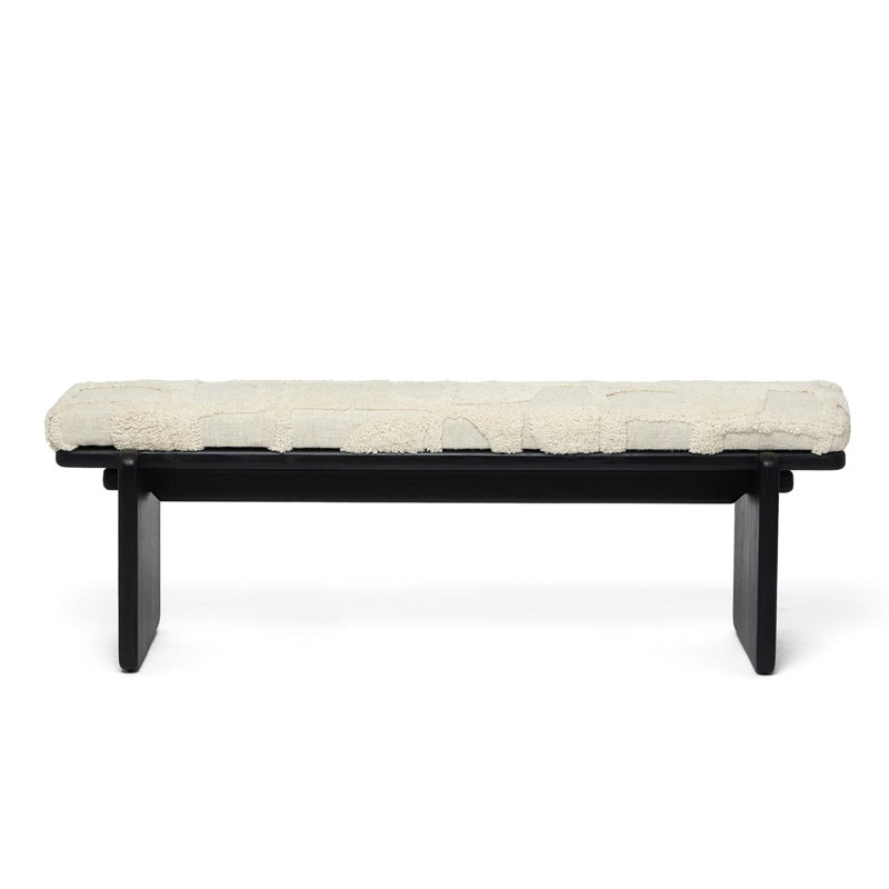 Collier Upholstered Bench, Matte Black