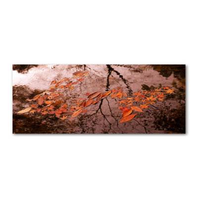 Leaves On Canvas The Water - No Frame Print on Canvas