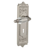 Egg & Dart Plate with Decorative Keyhole and Privacy (Bed & Bath) with Parlour Lever