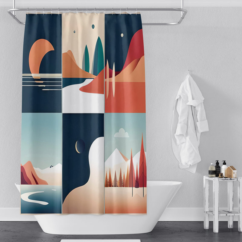 Ripton Patchwork Shower Curtain, 83" H x 70" W