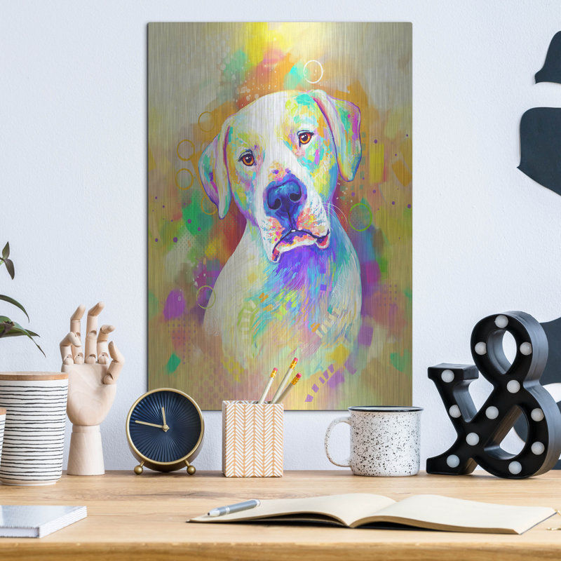 "Pop Art Dogo Argentino" par Furbaby Affiliates, H 16 po x l 12 po