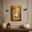 Art mural sur toile, "White Ghost On Swing In Autumn Woods with Spiders"-738469803