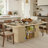 70" Dining Table for 4-6 People, Modern Dining Table with Storage Shelves, 1.38" Thick Scratch-Resistant-1908258951