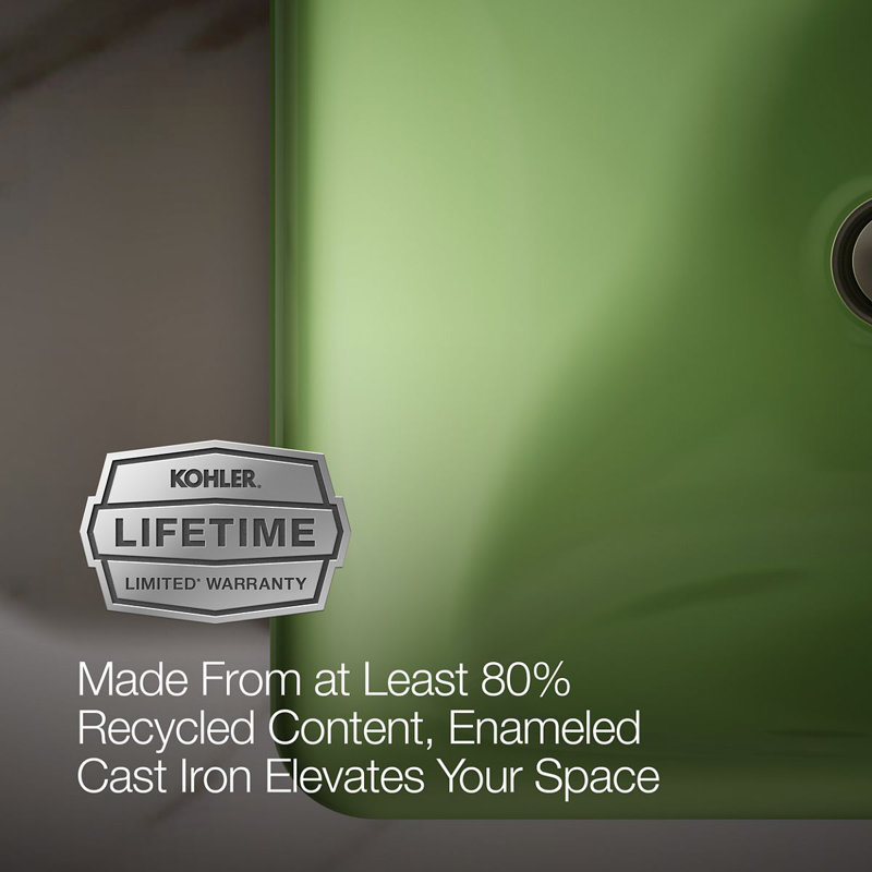 Iron Plains 18-1/2 In. Rectangular Vessel Bathroom Sink, Fresh Green