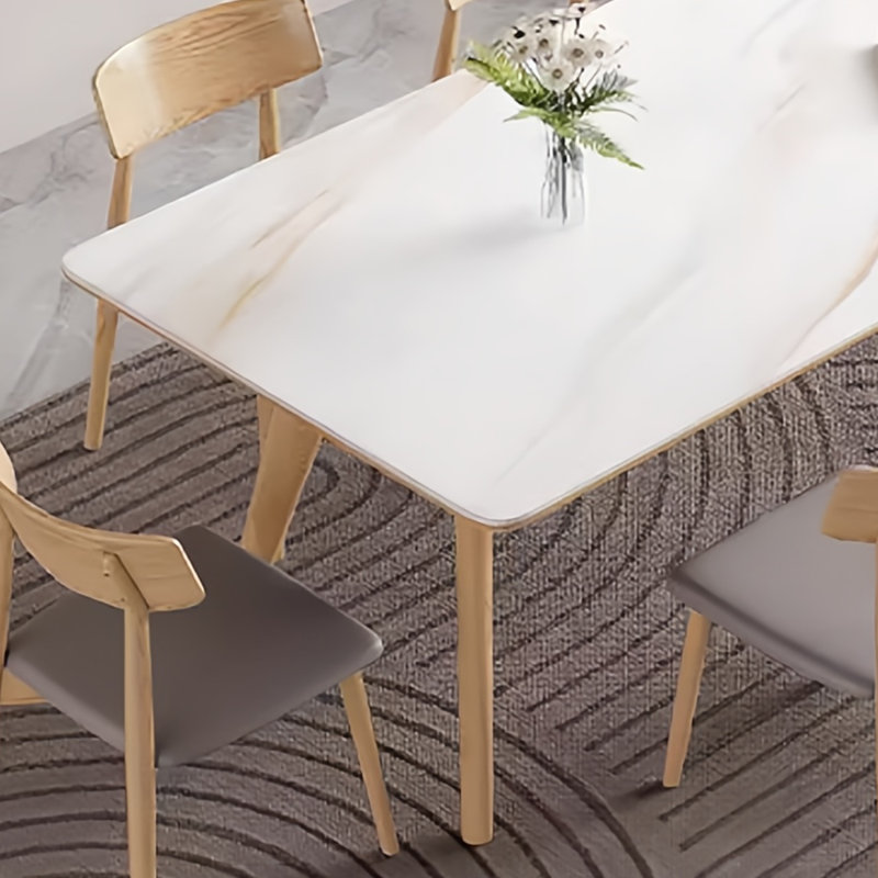 Table de salle à manger rectangulaire italienne, H 29,53 po x L 62,99 po x l 31,5 po, Burlywood