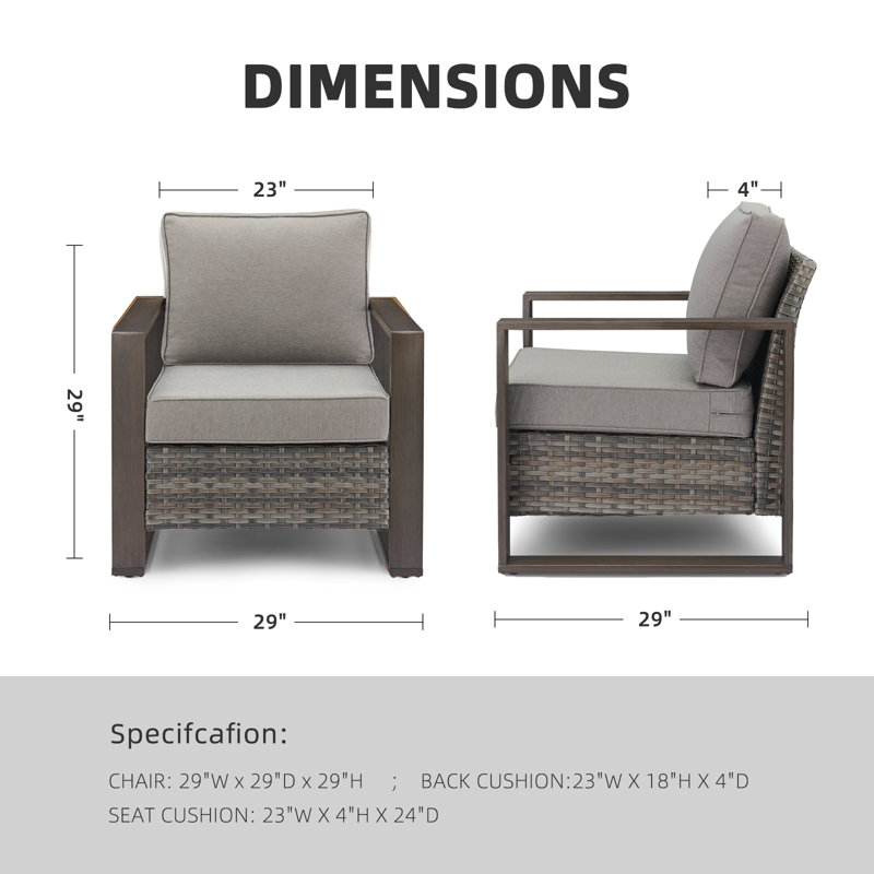 Suilmann Outdoor Lounge Chair, Gris, Gris
