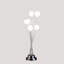 6-Light Acrylic Globe Aluminun Led Chrysanthe Silver Chrome Metal Table Lamp-128547590