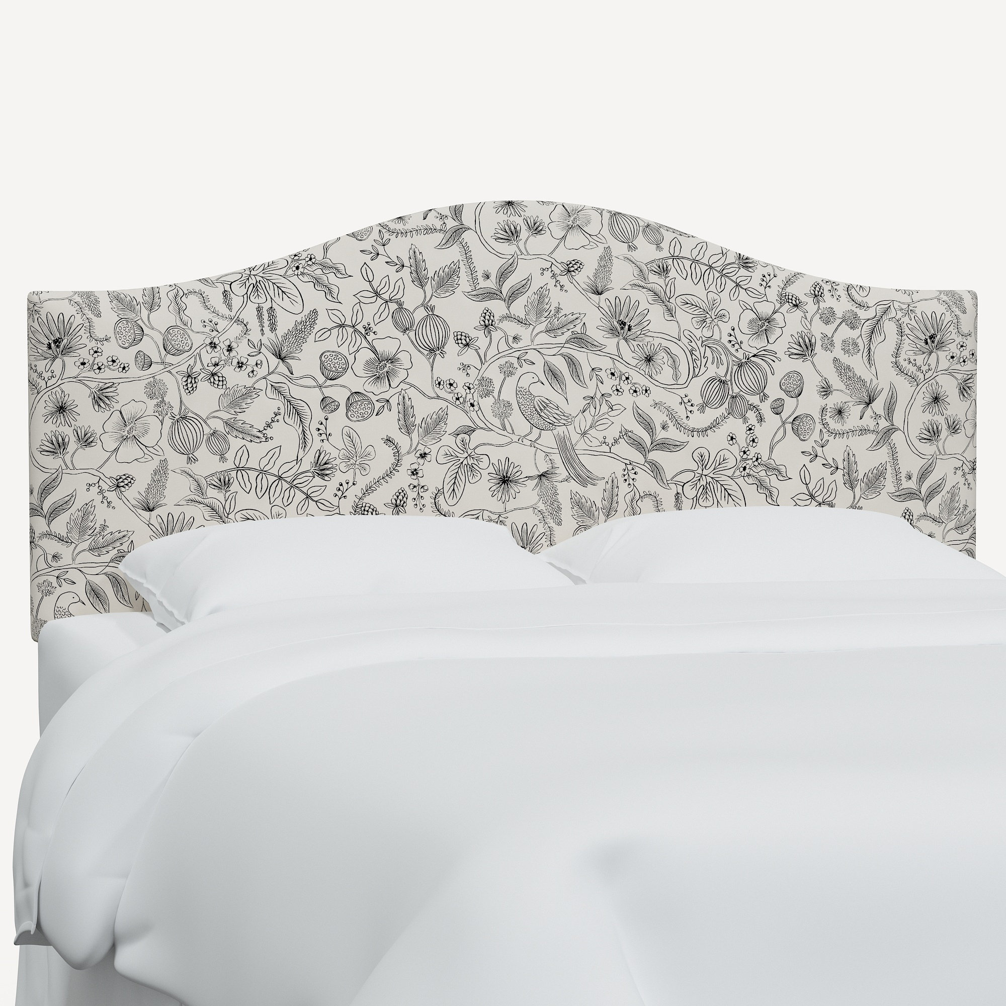 Rifle Paper Co. x Cloth & Company Mayfair Headboard, Cream Aviary, California King