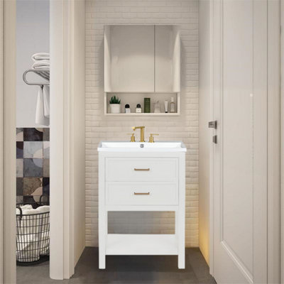 24'' Modern Bathroom Vanity with Top Sink
