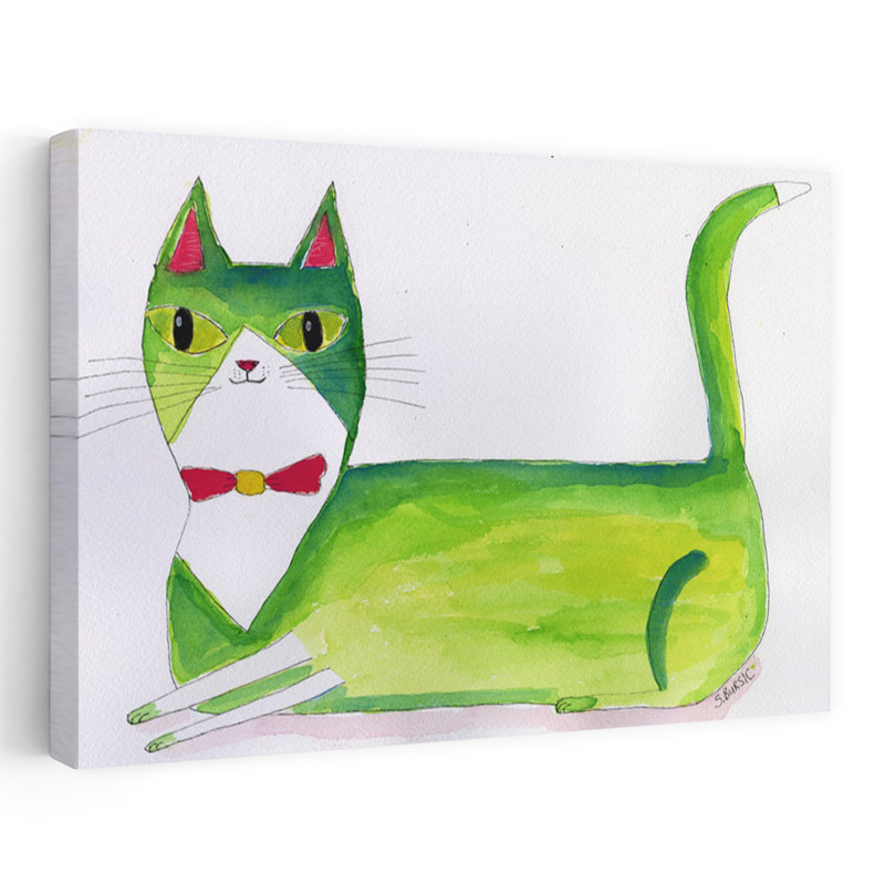 Art contemporain, art contemporain pour chat, H 40 po x l 60 po