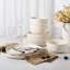 Service de table en porcelaine 18 pièces, assiettes et bols pour 6, crème-1008028617