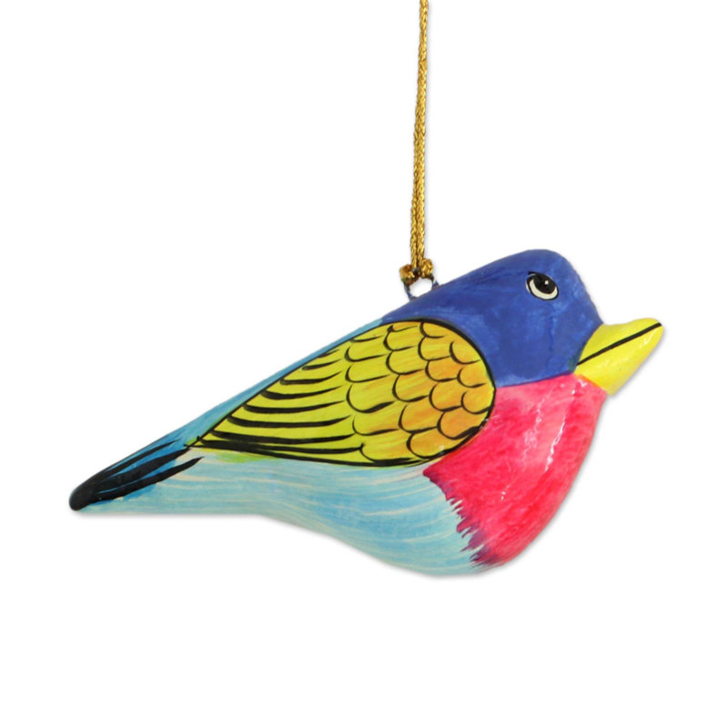 Figurine suspendue mache coucou oiseaux papier