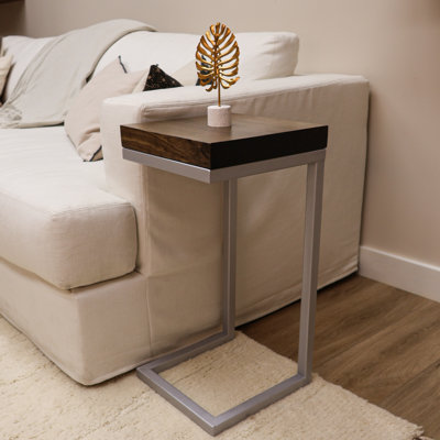 C Shape Rustic Side Table