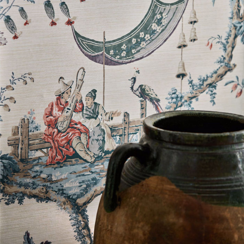 Emperors Musician Wallpaper, Indigo