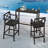 Rectangular Metal Outdoor Bar Table , in. W 15.3'' in. D-31908674-31908675