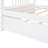 Daybed With Twin Trundle In White, Solid Wood For Multi-purpose Rooms Size Trundle, Robust Construction Extra Sleeping Option