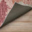 Tapis intérieur / extérieur en polyester tissé à la machine abstrait rose / beige-87382211